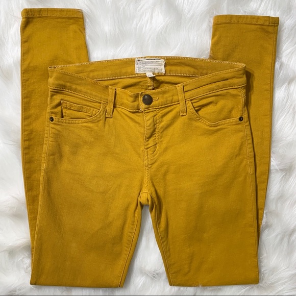 Current/Elliott Denim - Current/Elliot Colored Denim Skinny Jeans Mustard